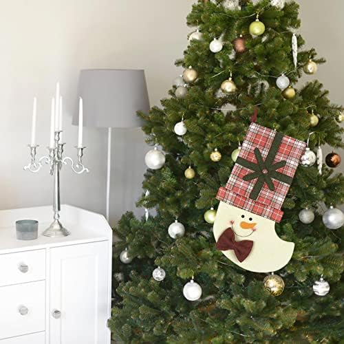 Јасни акрилни мониста Масовно Божиќно порибување Големи Божиќни чорапи Декорација Дедо Мраз Снежаман ирваси порибување Божиќни украси и партиски