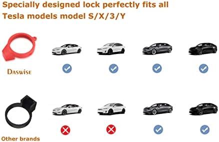 Тесла Полнач Адаптер Заклучување Компатибилен Со Тесла Модел 3/Y со [Отстрани Пред Возење ] Таг, Компатибилен Внатрешен Или Надворешен J1772