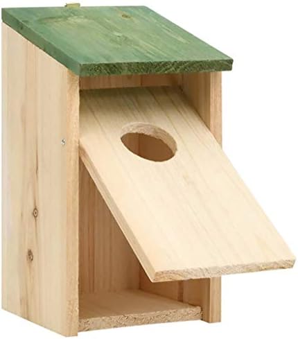 Vidaxl 10x цврста плодна птица куќа дрвена куќи за гнездење птици градина отворено внатрешен двор балкон домашно снабдување птичарник кафез засолниште виси