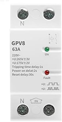 PIKIS GPV8-63 2Pole железнички Автоматско Обновување Над И Под Напон Заштитен Уред 40A 63A 80A 220VAC 1Pcs