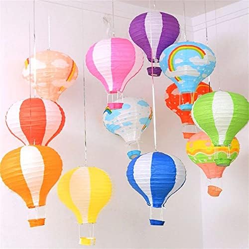 Хуху хартија Фенер забава за забава за бесење балон со балон со топол воздух за роденденска забава 12'''30cm занаетчиски фестивал фестивал фенер