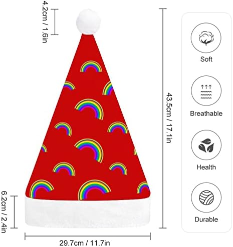 Виножито Лгбт Гордост Божиќ Шапка Дедо Мраз Капи Краток Кадифен Со Бели Манжетни За Мажи Жени Божиќ Празник Партија Украси