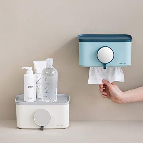 Dloett Nordic ABS ткиво кутија со држач за хартија, монтиран за складирање на wallид, кујнски организатор кујнски додатоци за декорација за бања