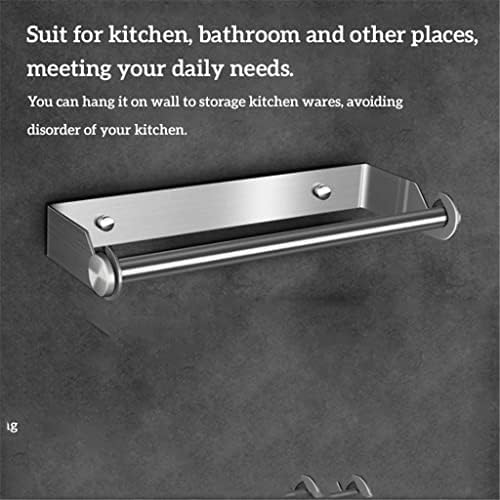WSSBK Не'рѓосувачки челик држач за хартија за хартија за пешкир за пешкир за пешкир, монтирана ролна хартија за кујна за бања за кујна за