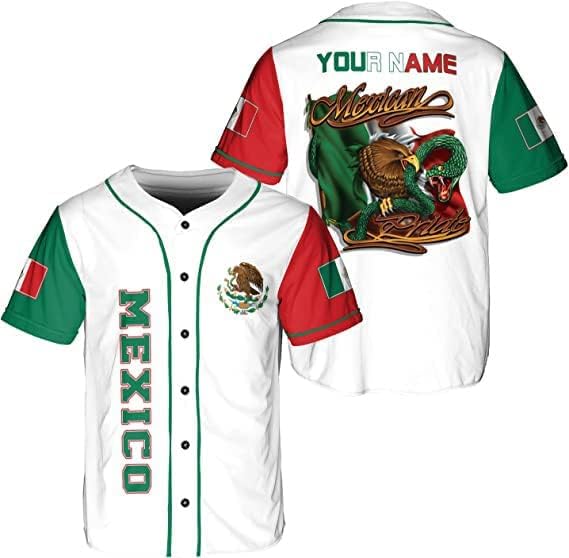 Прилагодено персонализирање на бејзбол дресови, број на сопствено име за мажи жени Мексико Бејзбол Jerseyерси Jerseyерси Нова ера