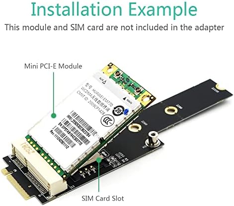 Мини PCI-e До M. 2 Клучни М Адаптер СО СЛОТ СИМ Картичка