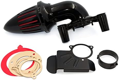 Последователно внес на средства за чистење на воздухот со куршуми со црвен филтер за -2017 Dyna Low Rider S 2012-2013 CVO Road Glide Glosh Black