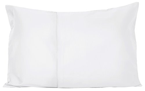 3 бели мали деца перници - за перници со големина 13x18 и 14x19- памук со меко ткаење на Sateen - Затворање на стилот на пликот - Хипоалергичен - Машината што се мие