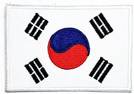Кленплус 1, 7Х2, 6 ИНЧИ. Знаме На Јужна Кореја Закрпи Знаме Амблем Костим Униформа Тактичка Воена Везена Апликација Лепенка Декоративна Поправка Додаток Шиење