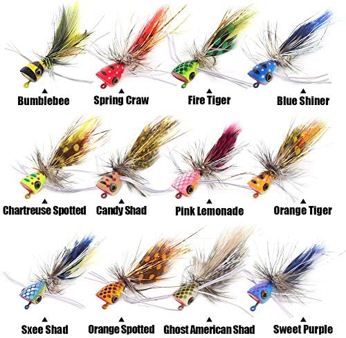 Popper-Fires-за-Fly-Fly-Fill-Fishing-Topwater-Panfish-BlueGill-Bass-Poppers лета грешки
