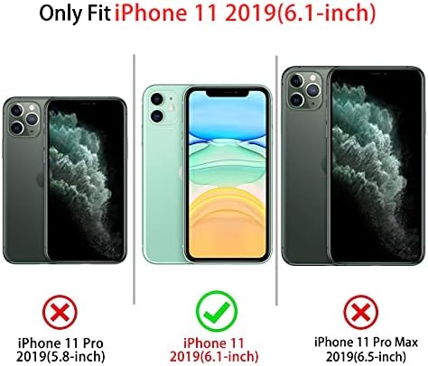 НИТИТОП Компатибилен за Iphone 11 Случај Јасно Со Носителот На Картичката, Симпатична Пеперутка Телефон Покритие За Жени Девојка, Заштитни Меки