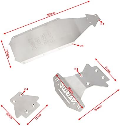 ДККИ Метал од не'рѓосувачки челик за заштита на оклоп за заштита на оклоп за заштита на плочата за арма Кратон Ексб 1/8 РЦ Делови за надградба