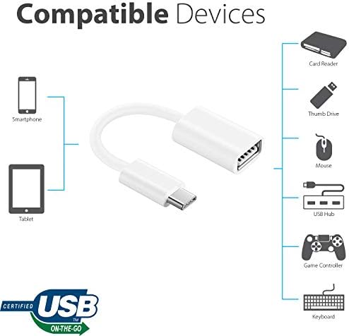 Работи OTG USB-C 3.0 адаптер за Dell XPS 13 9370 за брзи, верификувани, мулти-употреба функции како што се тастатура, погони