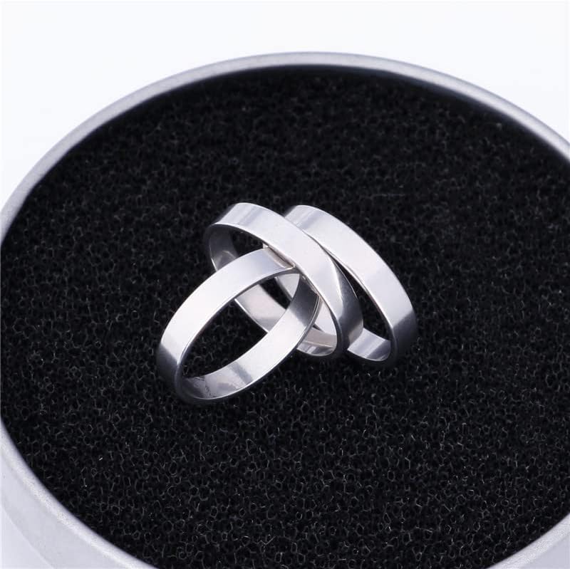 Колезо 316L 4мм прстени со мал бенд прстен за мажи и жена модна сребрена опашка прстен-80264