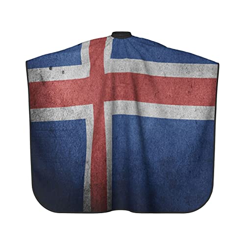 Исланд знаме 3д Печатење Професионален Бербер Кејп Коса Сечење Фризерски Салон Кејп Фризерски Престилка 55 Х 66