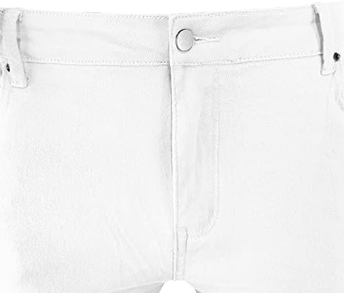 70SFUSION MANSE OTLESTED FIT гроздобер фармерки, класични панталони во дното на дното во стилот на 70 -тите години, бело