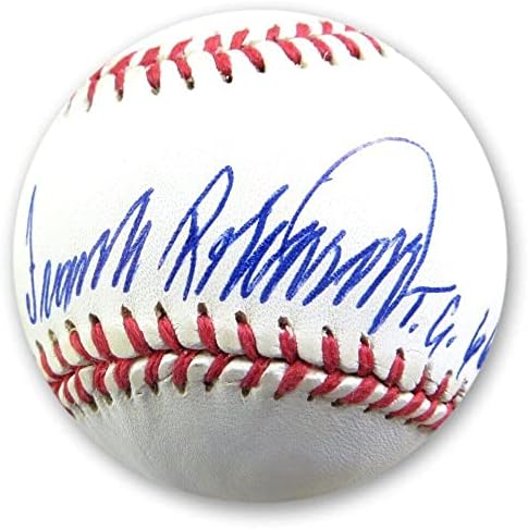 Френк Робинсон потпиша автограмиран NL Бејзбол Синсинати Црвените TC 66 JSA AI97752 - Автограмски бејзбол