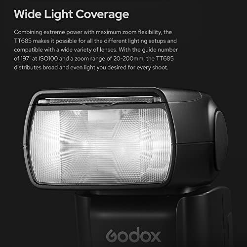 GODOX Thinklite TT685IIN TTL На Камера Speedlight 2.4 G Wirelss X Систем Flash GN60 Голема Брзина 1 / 8000s Замена За Никон D800 D700