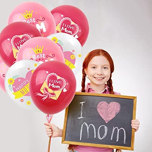 18 Еез Среќен Ден На Мајката Балони 12 инчен Ден На Мајката Латекс Балони Најдобра Мајка Некогаш Забава Украси Материјали За Денот На Мајката