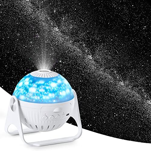Проектор на проектор на Planetarium Projector Galaxy Projector-7 во 1 Проектор за соstвездие, 360 ° прилагодлив со планети Небули Месечина, Проектор за тавани за декор за детска соба, ноќ