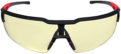 Безбедносни очила за борба против гребење Милвоки, жолти леќи црна/црвена рамка - случај на: 1;