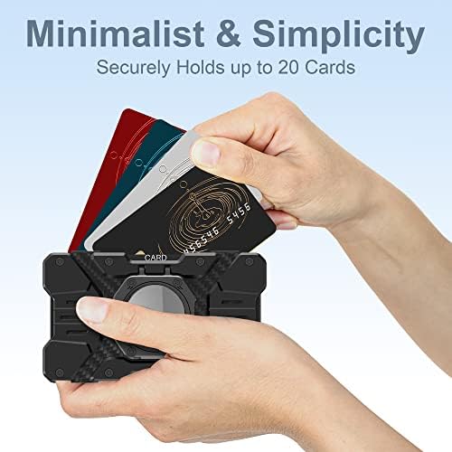 Паричник на држач за кредитни картички Херори Метална картичка за мажи - РФИД блокирајќи го паричникот на предниот џеб - паричник за минималистички
