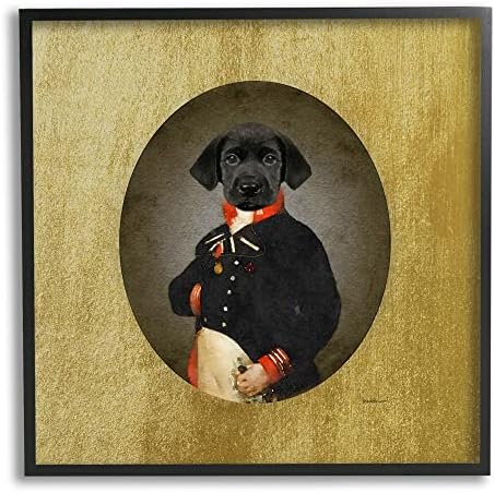 Смешно црно куче Смешно црно куче облечено во портрет на гроздобер адмирал, дизајн од Аманда Гринвуд