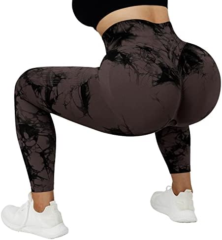 Ruuhee жени витални лежишта на тренингот на контурата на тренингот за лепење на задниот дел од половината за јога панталони за