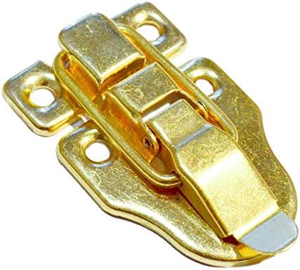5 парчиња антички месинг -брава брада декоративни бакарни гроздобер брави со завртки за накит кутии дрвени кутии злато