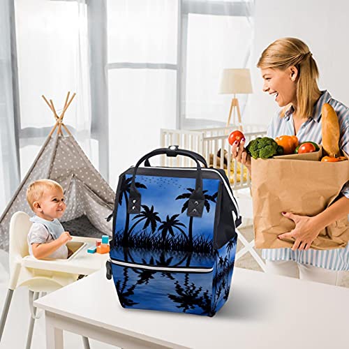 Палма за палми торбички торби мумиј ранец со голем капацитет, торба за торбичка која патува торба за нега на бебиња