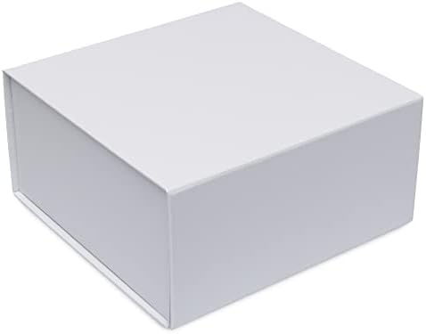 Бели Кутии За Подароци - 1 Пакет Магнетно Затворање Луксузна Склопувачка Кутија За Подароци Со Капак, Мала Картонска Кутија За Пакување Подароци, Празници, Роденден