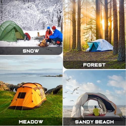 18 шатори влогови со тешки метални шатори за шатори во кампување влогови со светлечки прицврстувачи на главата, прицврстувачи на шатори
