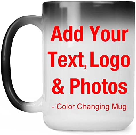 Персонализирана кригла за промена на бојата, додадете слика на слика со лого со фотографии, слика со топлина со употреба на топлина со употреба