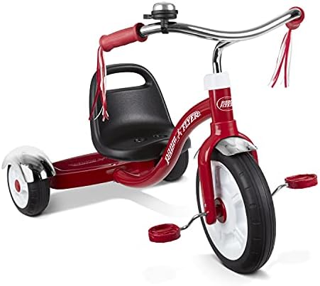 Радио Флаер Голем Црвен Класичен Трицикл, Трик За Мали Деца, Трицикл За Мали Деца На Возраст Од 2,5-5 Години, Велосипед За Мали Деца