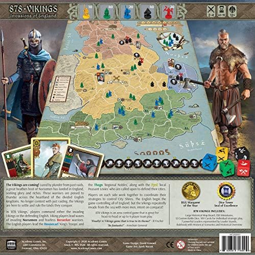 Академија Игри | 878 Викинзите Инвазија На Англија 2 Издание | Игра На Табла | 2 до 4 Играчи