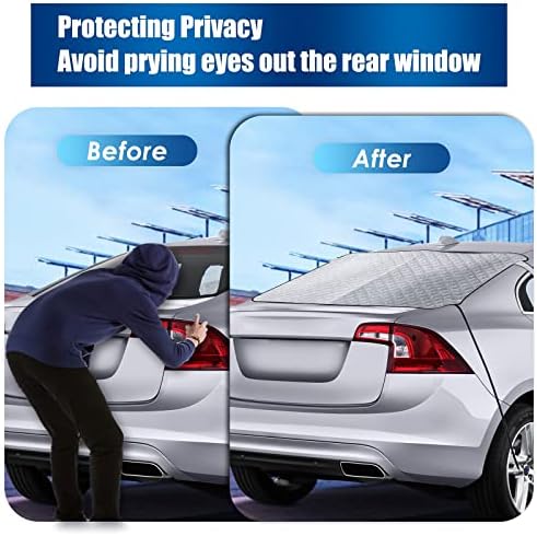 IC IcLover Car Ready Crowdshield Cover, 4 слоја задниот дел на прозорецот за сите временски услови, дожд, снег, сонце, УВ заштита, водоотпорна, ветровито, промоција на прашина, нечисто?