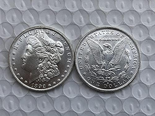 1892S Верзија на Соединетите Држави Морган монети реплика комеморативна монета сребрена занаетчиска занаети странски комеморативни монети колекција сувенири укра?