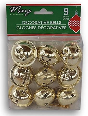 Божиќна куќа Декоративни минијатурни златни ingвончиња од злато - 9 брои