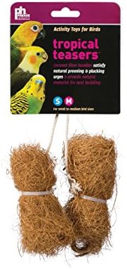 Provue Pet Products BPV62091 2-пакет Тропски залегнувач Коко снопови играчка за птици