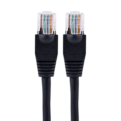 Филипс Етернет кабел 7 стапки. Cat5e Cat5 RJ45, До 100Mbps, За Рутер, Модем, Црна, SWN7110A/27