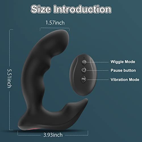 Анален вибратор Масажарот за простата мамејќи вибрирајќи 10 режими, стимулатор на простата на простата на анален задник gspot vibrator анален секс играчка, далечински упр