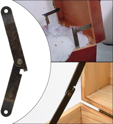 Поддршка за поддршка на капакот на бронзените капаци на Jiozermi 2 парчиња, лево и десно преклопување на преклопување на преклопување, со завртки за монтирање за мебел ?