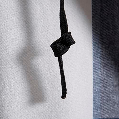 PDFBR 2023 Машки карирани качулки со долги ракави Гингам Обични кошули со качулка пролетно модно лесна копче надолу кошула