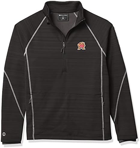 Uray спортска облека NCAA Wisconsin Badgers Отстапуваат 1/4 поштенски јакна, средна, црна боја