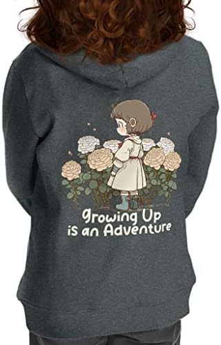 Растењето е авантуристичко дете со целосна зипска качулка - Арт Детлер Худи - Графички детски худи