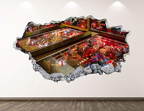 West West Mountain Pinball Wall Decal Art Decor 3D Smashed Game налепница Mural Kids Custom Difce BL103