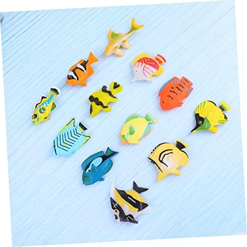 Toyvian 24pcs вештачки риби додатоци за десктоп додатоци за животни Декори играчки за деца аквариум риба декоративна аквариум риба живописна