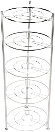 5 нивоа решетки за кујнски садови, заштеда на простор лесно да се соберат мултифункционални садови за готвење 5 нивоа полица за складирање