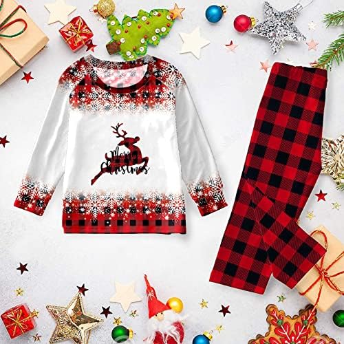Детско семејство Божиќни пижами Домашни костуми Постави Божиќни пижами Поставете семејна пижама поставено милениче