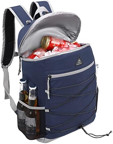 Хаимонт ладилен ранец Изолиран ланга со ледени гради, термички ранец за ручек за мажи жени пешачење за пикник за пикник за патувања, 24 конзерви